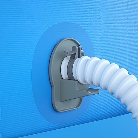 SHAPON 2 Pack Swimming Pool Pipe Holders, Above Ground Swimming Pool Hose Support Holder with Tape, Designed Compatible with Intex Pools Cover