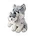 dino Peluche de Husky sentado con bebé, 32 cm