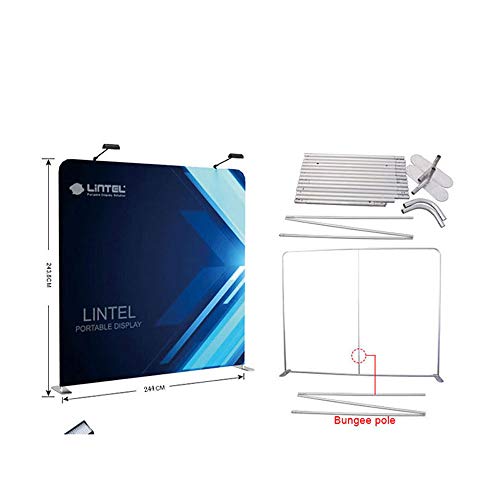 8ft High Portable Customize Graphic Tension Fabric Exhibition Trade Show Display Wall - US Stock (Graphic Include/Double Sided) - Thumbnail 5