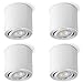 Produktbild SSC-LUXon CELI-2W Aufbaustrahler 4er Set in weiß schwenkbar GU10-4x Aufbauspot rund mit LED GU10 6W warmweiß - Deckenleuchte
