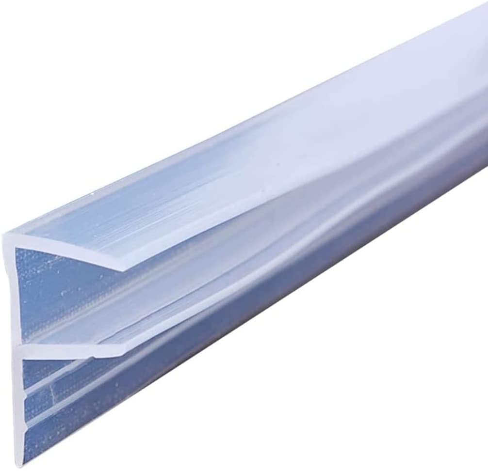 Esta Tira de Sellado de Silicona en Forma de F para Puerta de Ducha (8 mm x 2 m) es un Protector de mampara de Vidrio Impermeable y Duradero Que previene Fugas en la bañera y la Ducha. Fácil