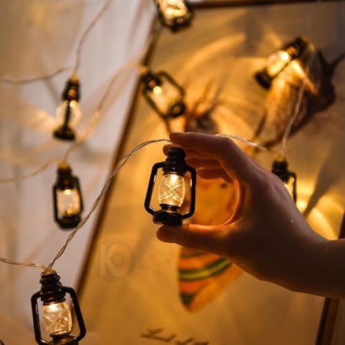 Image of K D 14 LED Black Laalten lamp Fanas Fairy String Lights | Yellow 10 Feet | Festival, Home, Diwali & Christmas Decoration Lights | Steady Glow, Corded, Energy Saving (Laalten lamp Fanas Yellow)
