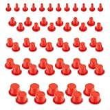 60 Pcs Automotive Hose Cap Plugs Kit 0.11" to 0.53", Plastic Tapered Wide Flange Hose Caps, 5 Sizes Vacuum Line & Fluid Line Caps for Automotive Service and Repair