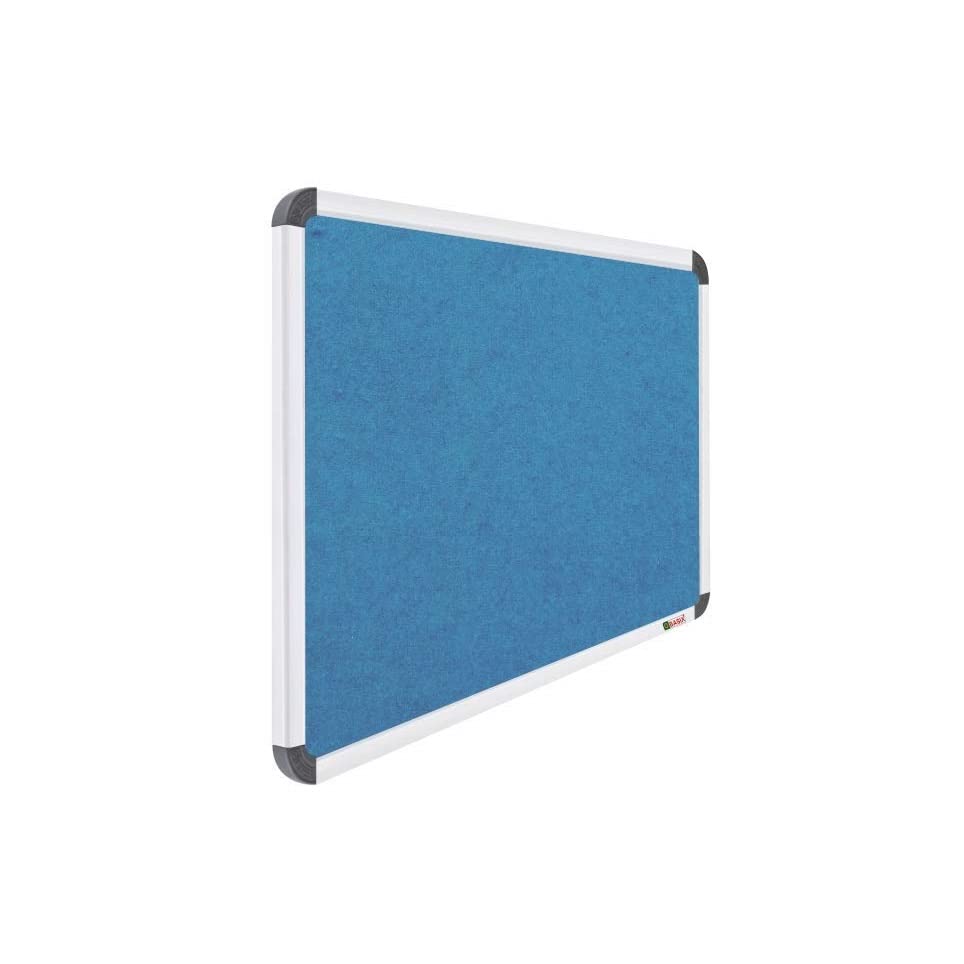 OBASIX Pin-up Bulletin Notice Board (1x2 feet) for School College Office|Superior Series Pin Up Board with 20 Push-pins|Natural Finesse Heavy Aluminium Frame-Turquoise Blue