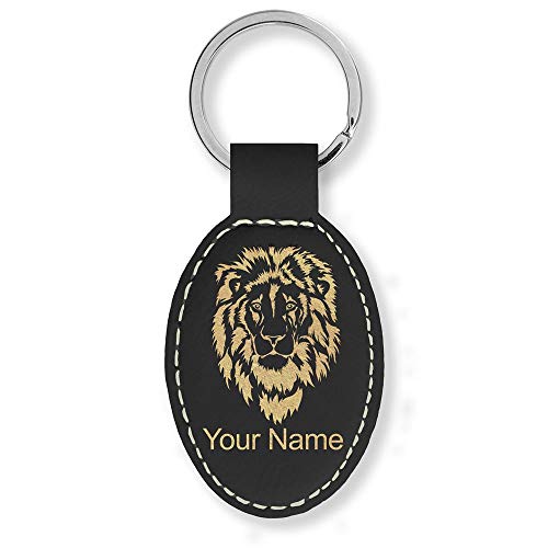 LaserGram Lion Head Personalized Keychain