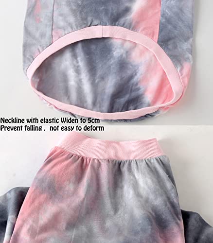 Pripre Tie Dye Dog Shirt For Large Dogs Small Medium Breathable Cotton Dog Clothes Dog Pajamas Big Dogs Shirts Boy Girl 3Xl, Pink Tiedye #TOP3
