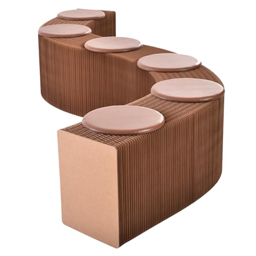 Tabouret pliant en papier robuste et repose-pieds multifonctionnel - 2