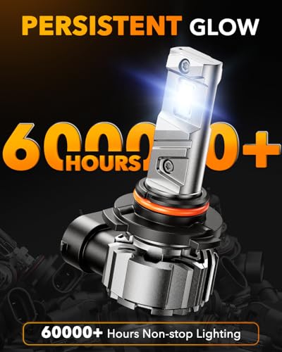 Image of OXILAM 9005 9006 LED Light Bulb, 12X Brighter 6500K Cool White, Anti-Flicker, 60,000Hrs Lifespan, HB3 HB4 LED Light Compatible with Cars Trucks SUVs, Pack of 4