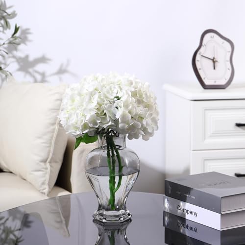 MARTAGE Große Schwarze Glasvase für Wohnzimmer und Esstisch, perfect für Hochzeit und Büro, 9,5 Zoll