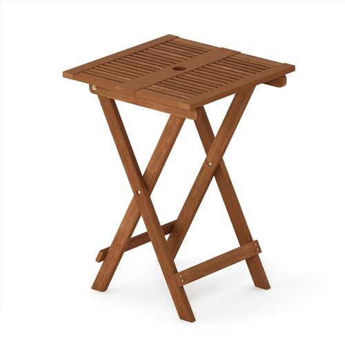 Furinno Patio Tables, Wood, Natural, one size