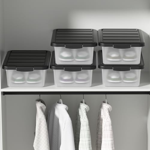 Boîtes de rangement verrouillables plastique transparent couvercle