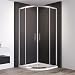 Produktbild IMPTS Duschkabine 80x80cm Viertelkreis Runddusche, Duschabtrennung Schiebetür Dusche mit 6mm ESG Nano Glas, Höhe 195 cm, Duschtüren Radius 550 mm, Ohne Duschwanne