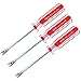 Uenhoy 3 Pcs Tack Lifter 3mm U-Tip Tack Puller Nail Staple Rivet Remover Screwdriver Tool (Elbow Head)