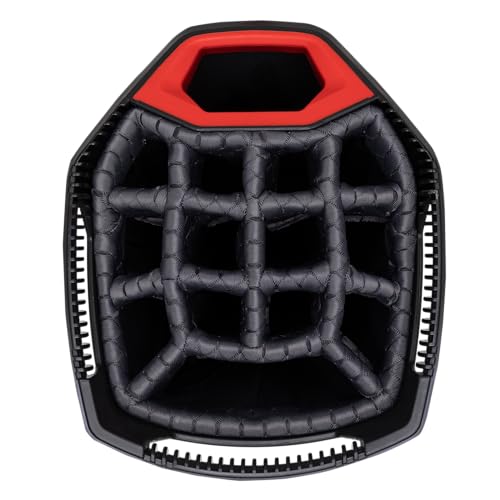 Sun Mountain Men's C130 Lightweight Cart Golf Bag 14-Way Top - 2025 Model - Steel-Black-Red Image 3