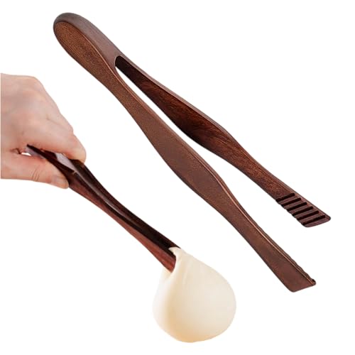 1 Pcs Wooden Tongs, Wooden Tongs for Toaster, Toast Tongs Wooden, Cooking Tongs Wooden Clip Buffet Food Tongs Bread Tong Dessert Bread Tongs for Kitchen Camping Grill Buffet Restaurant Pastry