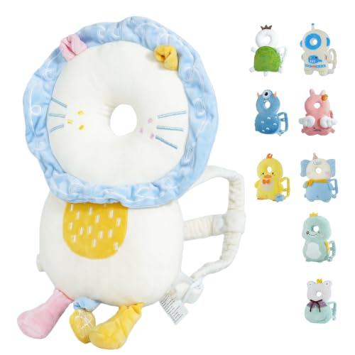 Image of Baby Head Protector Backpack - Soft & Lightweight Fall Cushion Backpack for Toddlers Walking and Crawling(Colorful Lion)