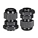 Tool parts 32Pcs PG9 Cable Gland Waterproof Joint Adjustable Black for 4mm-8mm Dia Wire