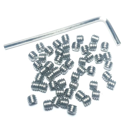 ZDingTech 50pcs 8-32 x 1/8 inch set screws