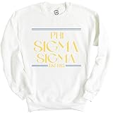 Kite and Crest Phi Sigma Sigma Sweatshirt - Phi Sig Greek Harmony Sorority Crewneck Sweatshirt White