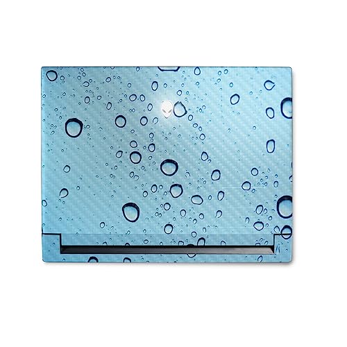 Image of MightySkins Carbon Fiber Skin Compatible with Alienware M18 R1 (2023) Full Wrap Kit - Rainy Day | Protective, Durable Textured Carbon Fiber Finish | Easy to Apply & Change Styles | Made in The USA