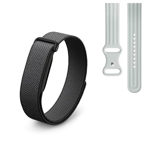 Google Fitbit Air - Screenless Activity Tracker with Fitness, Heart Rate, and Sleep Tracking - Works with iOS and Android - Obsidian + Fitbit Air Active Band - Fog, Small
