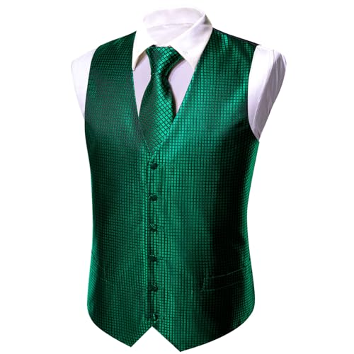 BarryWang-Formal-Men-Vest-Paisley-Jacquard-Silk-Tie-Suit-Waistcoat-Set-Wedding-5PCS