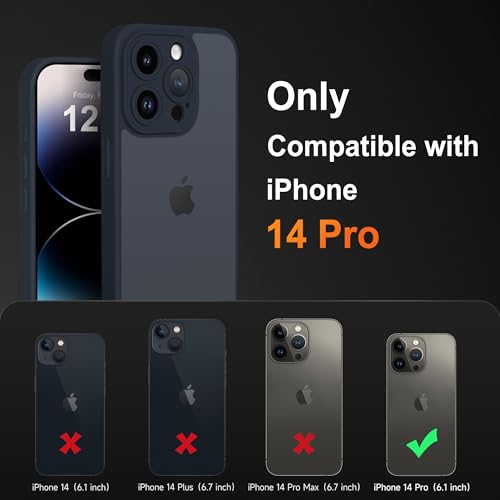 Mootobo for iPhone 14 Pro Case 6.1-Inch, Matte Shockproof Bumper Phone Cover - Image 3