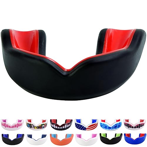 Oral Mart Black/Red Youth Mouth Guard for Kids - Youth...