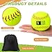 Lewtemi 6 Pack 12 Weighted Training Softballs Bulk, 6-12 oz Weighted Training Balls for Pitching and Hitting, Improve Velocity Arm Strength Softball Practice Equipment with Drawstring Bag