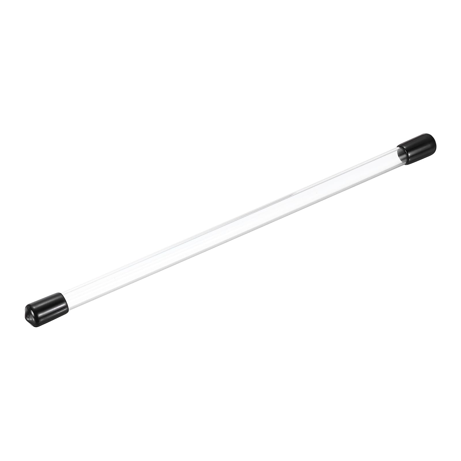 MECCANIXITY Clear Storage Tube 6.3x8.3mm Small Plastic Round Tubing with Caps Rigid Bottle Container 200mm/8 Inch for Item Stored