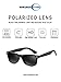 Sunglasses for Men Vintage Polarized Sun Glasses Mens Shade WP1001-2（matte/Black