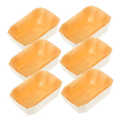PRETYZOOM Bread Mold Loaf Tin 6pcs Pores-free Toast Moulds Wood Material Kitchen Supplies