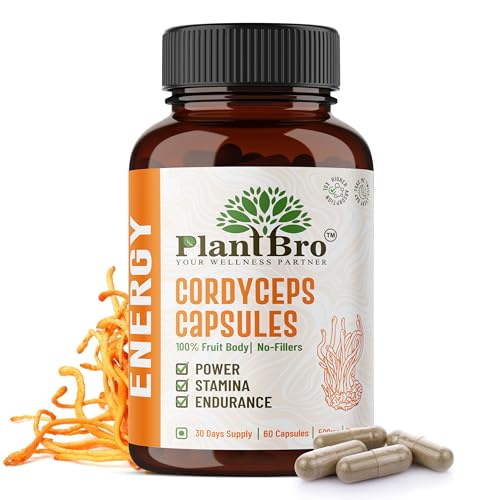 Image of Cordyceps Militaris Capsules 500mg | Natural Energy & Immunity Booster | Herbal Strength, Stamina & Endurance Supplement for Men & Women (60 Capsules)