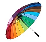 Variety To Go Rainbow Umbrella, Rainbow Umbrella Large, Compact, Windproof, Auto Open, 24K Rainbow...