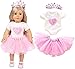 Miotlsy Vestiti per Bambole 43 cm/18 Pollici, Unicorno Vestito per American Girl Doll e Altre 42-46cm Vestiti Bambole