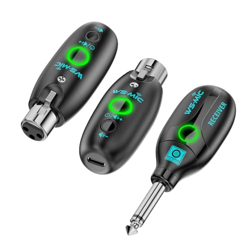 Sistema inalámbrico de micrófono Alomejor 2,4 GHz, transmisor y receptor XLR con alcance de 30 m, batería de 20 horas, reducción de ruido y emparejamiento automático para micrófonos dinámicos, grabación miniatura 2