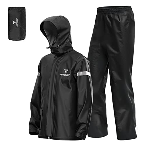 Combinaison de pluie homme veste imperméable réfléchissante vélo