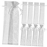 LOORGVEL 20 Piezas Bolsas de Organza Plateadas con Cordón Unidades Bolsas Portátiles de Malla para Almacenamiento de Manualidades y de Boda