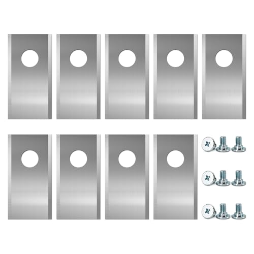 Inoxidable robot cortacesped aplicable Parkside - Repuestos aplicable Parkside exteriores con cuchillas robot de césped, 9 cuchillas para robot cortacésped, 1-Agujero Romper-Resistente, con tornillos