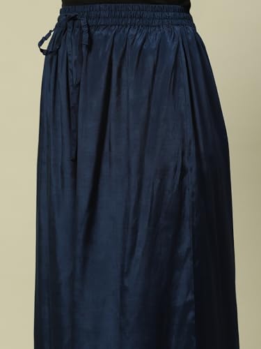 Image of Rangriti Indigo Liva Straight Printed Palazzo for Women