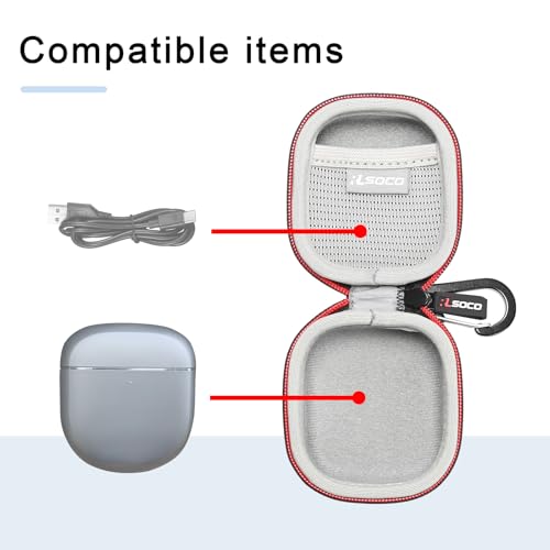 Image of RLSOCO Carrying Case for Bose QuietComfort Ultra (2nd Gen) /QuietComfort Earbuds II /QuietComfort Ultra Wireless Noise Cancelling Earbuds - Black (Case Only)