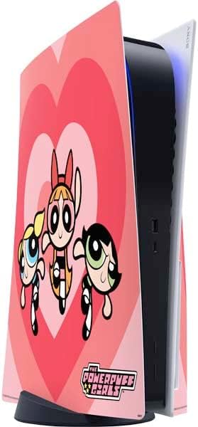 Skinit Decal Gaming Skin Compatible with PS5 Console - Officially Licensed Cartoon Network Powerpuff Girls Patches Design