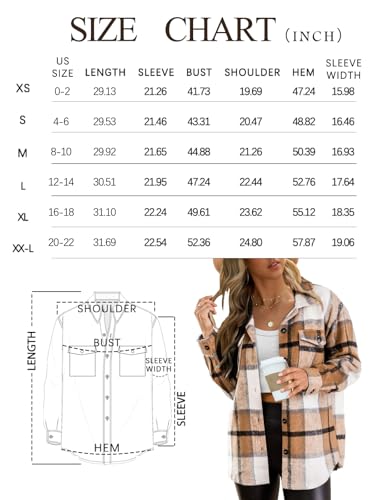 AUTOMET Fall Outfits Womens Fashion Casual Plaid Shackets Button Down Long Sleeve Shirts 2024 Clothes, Blue, Medium - Image 6