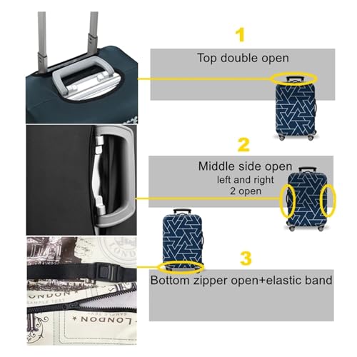 Thick Elastic Cartoon Luggage Protective Cover Zipper Suit for 18-32 Inch Bag Suitcase Covers Trolley Cover Travel Accessories for Luggage, Travelling(Small cat,L 25-28 inch) 7