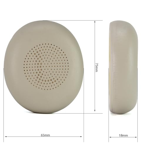 Earpads de reemplazo para Jabra Evolve2 65 UC/Elite 45h Auriculares On-Ear, cojines para auriculares con cuero de proteína más suave (Dorado) miniatura 2