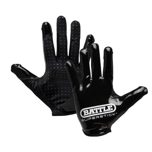 Battle Doom Speed Football Receiver Gloves, Ultra Stick Grip, Compression