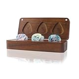62 Pack Guitar Picks with Wooden Organizer Storage Box, 3 Different Thickness Colorful Guitar Picks Plectrums for Acoustic Guitar, Electric Guitar, Bass, Ukulele (Music elements)