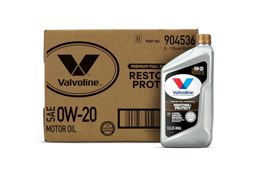Image of Valvoline Restore & Protect Full Synthetic 0W-20 Motor Oil 1 QT, Case of 6