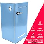 Frigidaire Retro Compact Fridge with Chiller, 3.2 cu ft Countertop Fridge with Built-In Bottle Opener, Compact Refrigerator for Office, Bedroom, Dorm Room or Cabin - 16.5" D x 19" W x 31" H (Blue) - Image 5