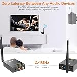 1Mii 2.4Ghz Wireless Audio Transmitter Receiver for TV, 320ft Long Range 20ms Low Delay 192kHz/24bit HiFi Audio, Wireless Adapter Kit for Subwoofer/Powered Speaker/Stereo/Soundbar, RCA(3.5mm)Out/input - Image 4